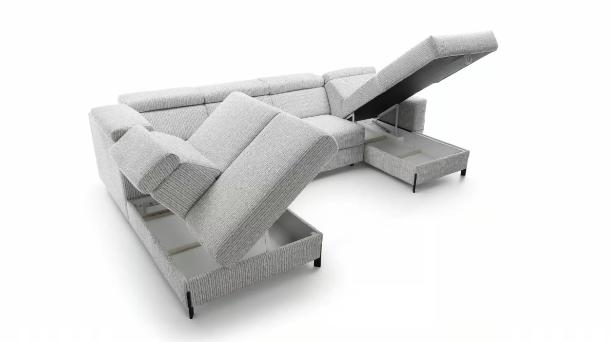 Ulises narożnik U pojemniki na pościel