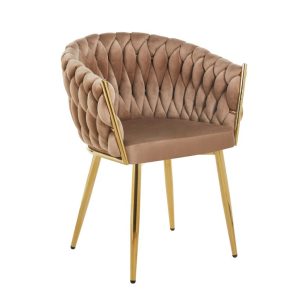 K7-FX (G) Krzesło velvet - Riviera 24 cappuccino
