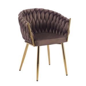 K7-FX (G) Krzesło velvet - Riviera 26 mokka brąz